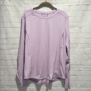 Duluth Trading Co Purple Striped Lightweight‎ Athletic Shirt Woman’s Size large